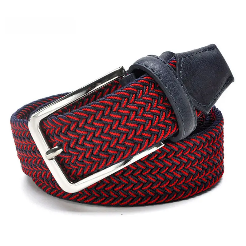 Men's Gray Woven Slim Fit Belt 140cm - Image 45