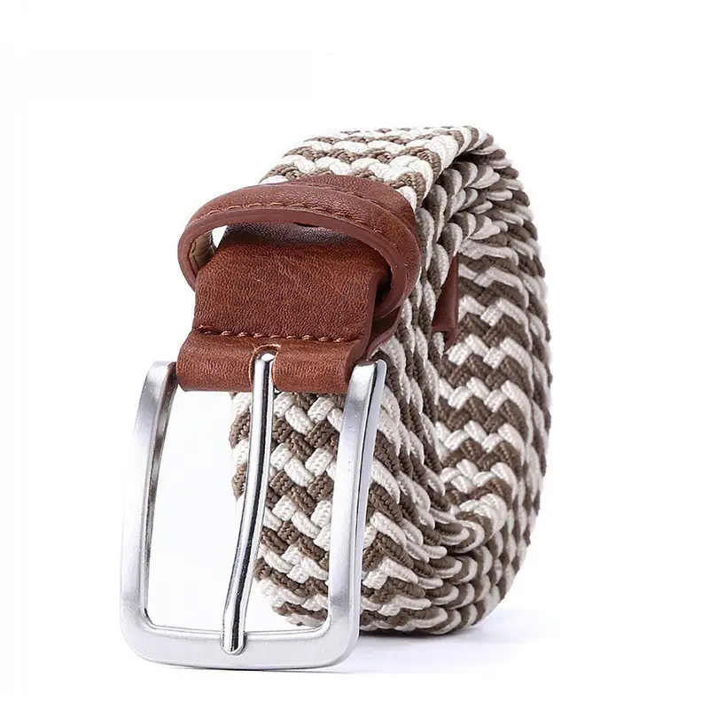 Men's Gray Woven Slim Fit Belt 140cm - Image 56