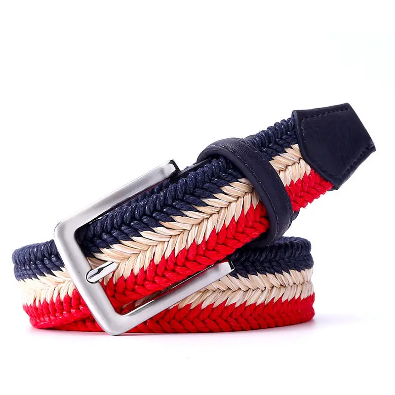 Men's Gray Woven Slim Fit Belt 140cm - Image 63