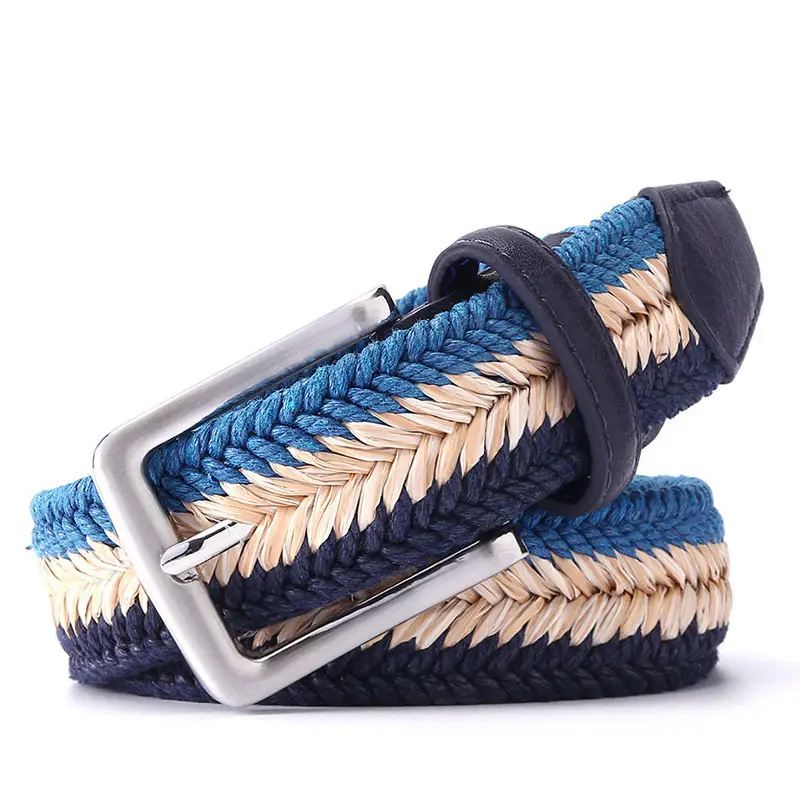 Men's Gray Woven Slim Fit Belt 140cm - Image 64