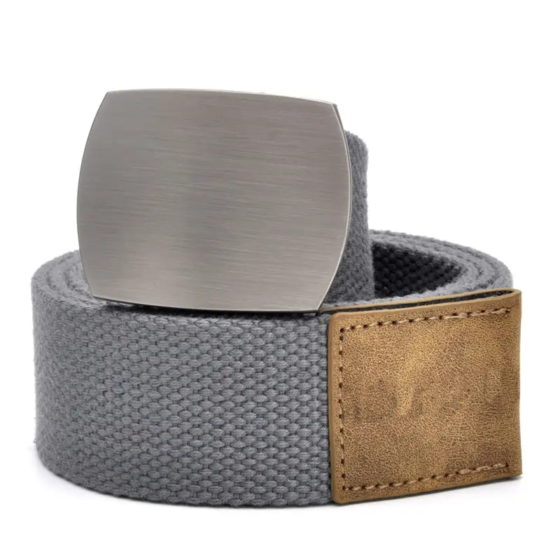Men's Gray Woven Slim Fit Belt 140cm - Image 65