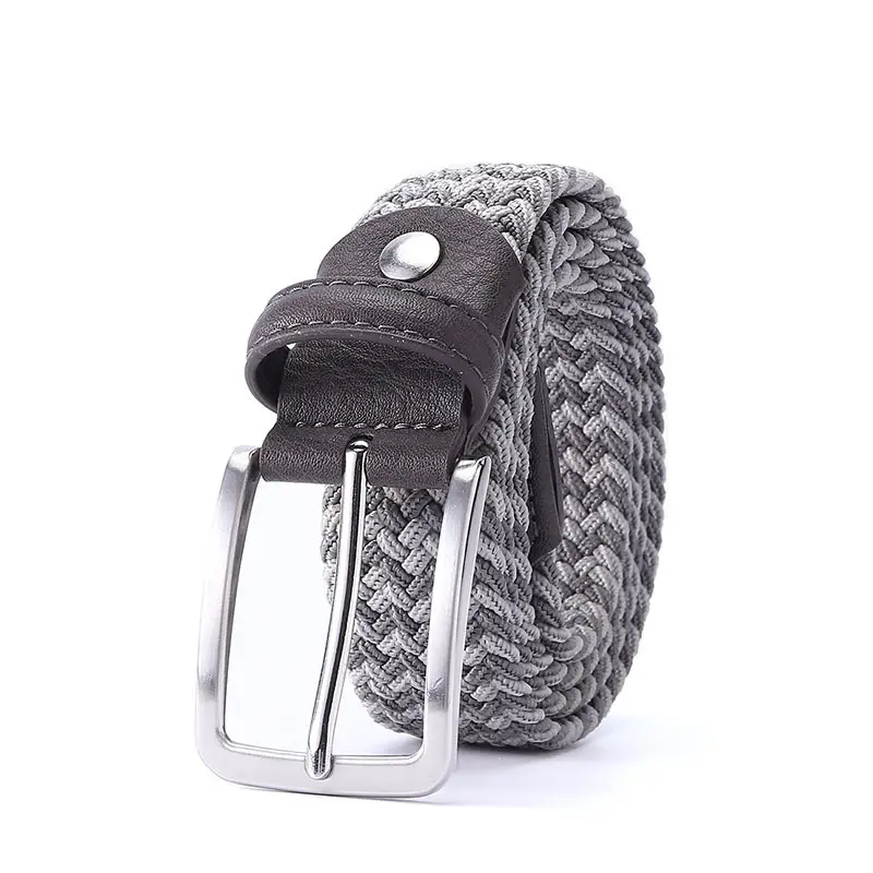 Men's Gray Woven Slim Fit Belt 140cm - Image 68