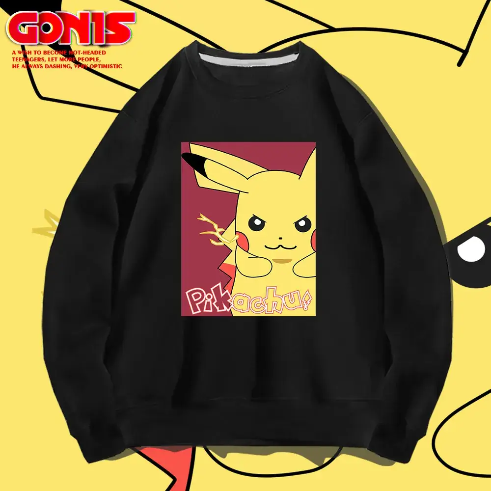 Pikachu Graphic Sweatshirt White for Men Women - Image 11