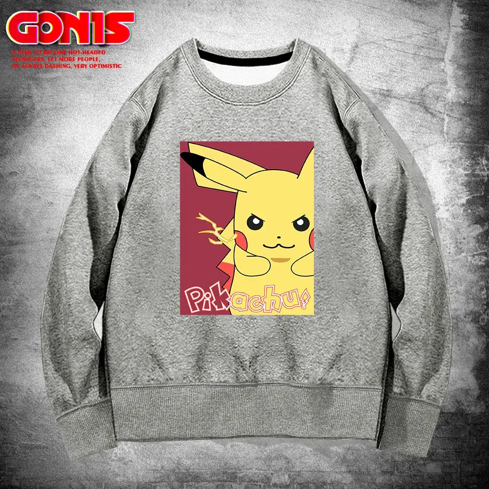 Pikachu Graphic Sweatshirt White for Men Women - Image 6