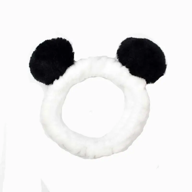 Panda Ear Hair Band White Black Soft Hair Band - Image 5