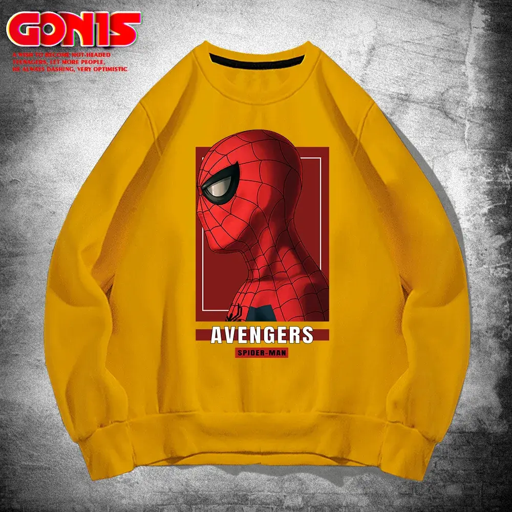 Men Avengers Spider-Man Crewneck Sweatshirt Grey - Image 12