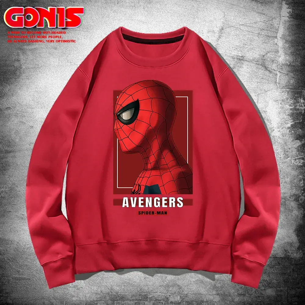 Men Avengers Spider-Man Crewneck Sweatshirt Grey - Image 13