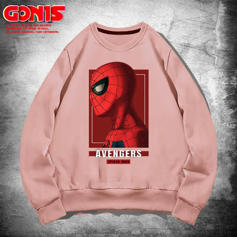 Men Avengers Spider-Man Crewneck Sweatshirt Grey - Image 7