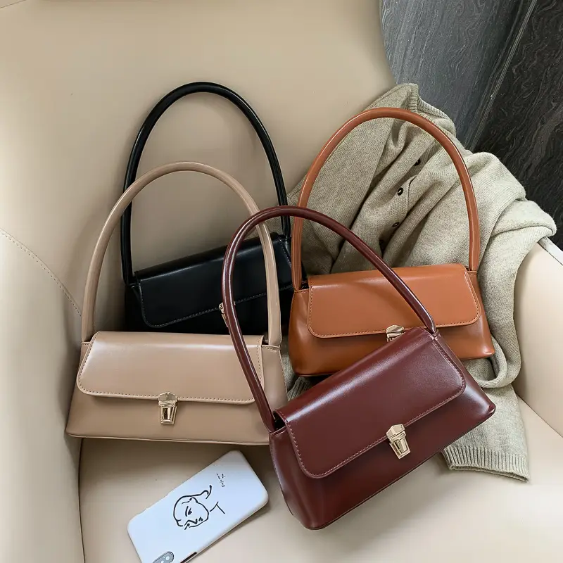 Fairy Gentle Style Small Brown Leather Handbag - Image 8