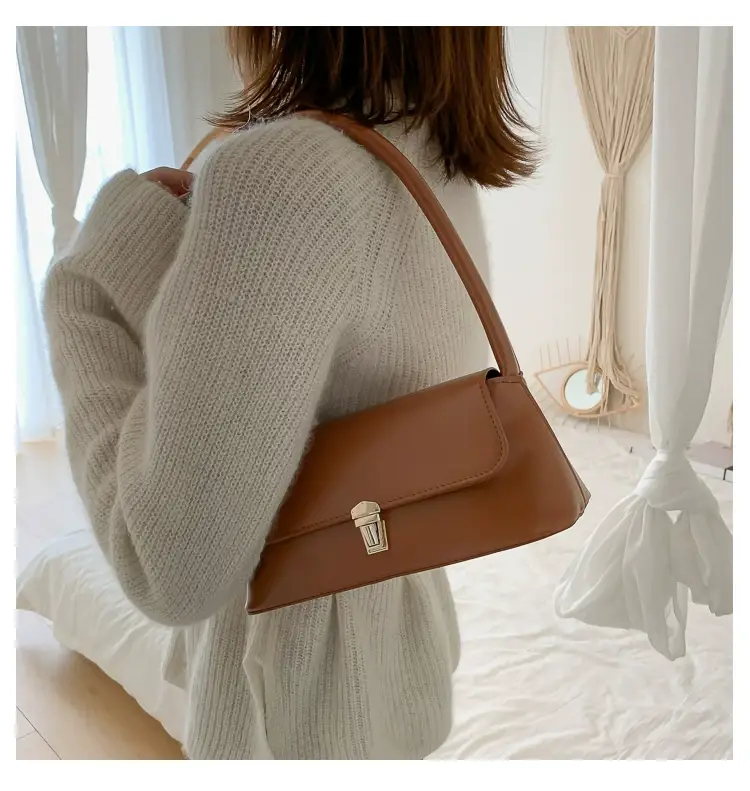 Fairy Gentle Style Small Brown Leather Handbag — feature 10
