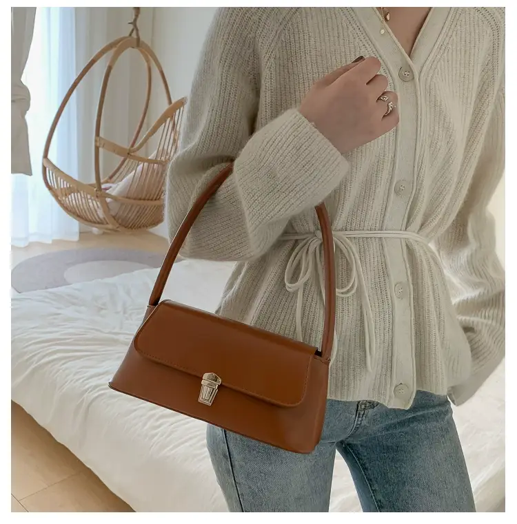 Fairy Gentle Style Small Brown Leather Handbag — feature 8