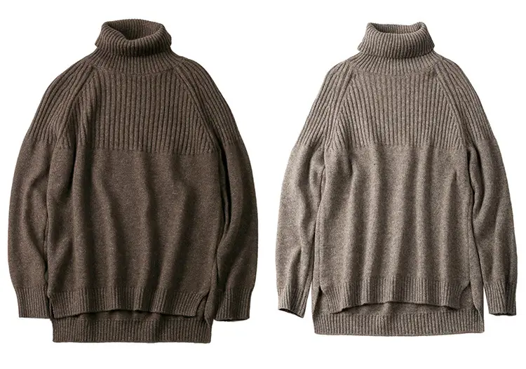 Women Wool Knit Turtleneck Sweater Grey 2023 — feature 16
