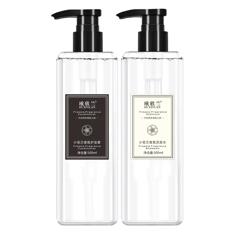 Ouxinlan freesia fragrance shampoo shower gel hair conditioner suit 500ml one-piece delivery - Image 6