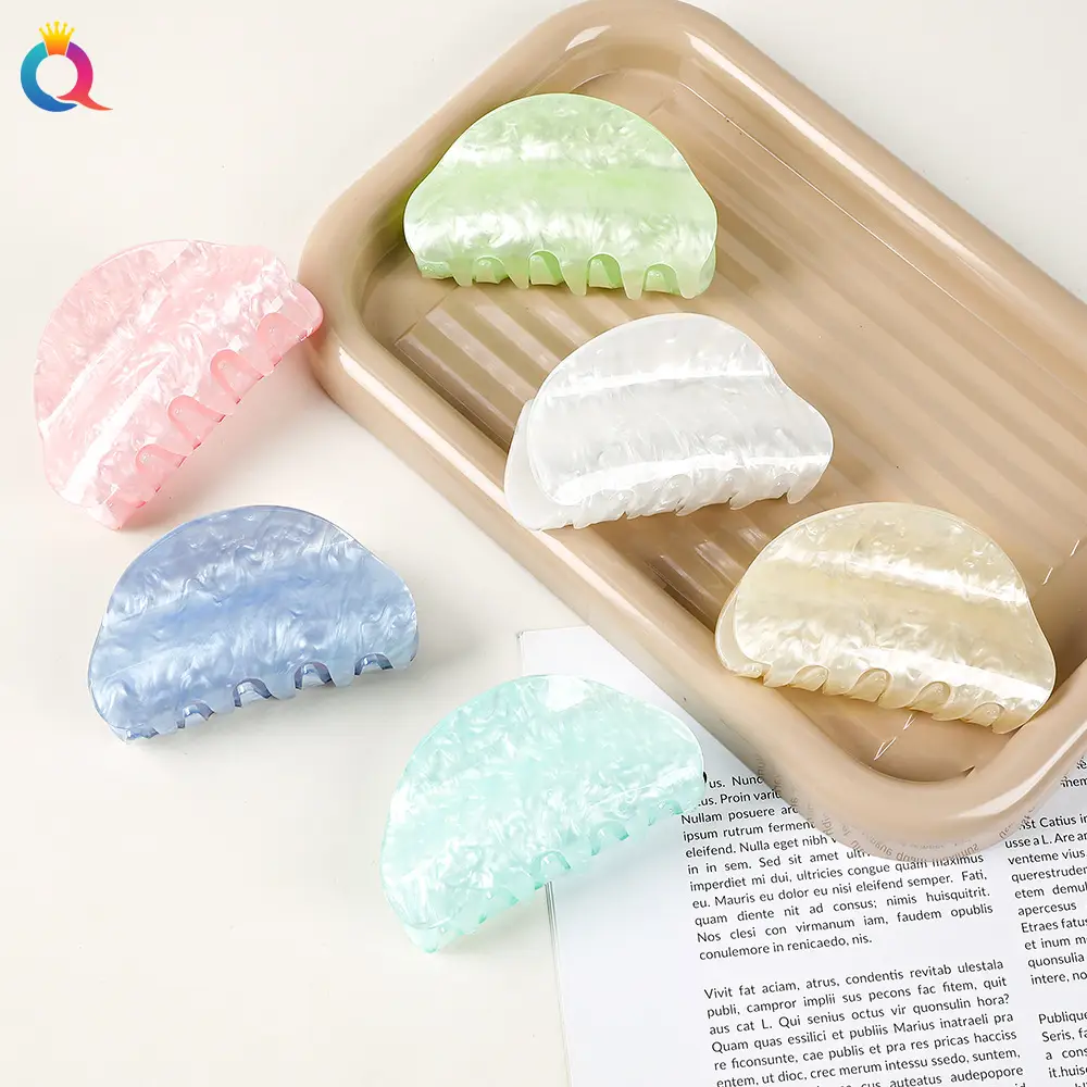 Acrylic Marble Shark Hair Clips Multi Color Wholesale - Image 28