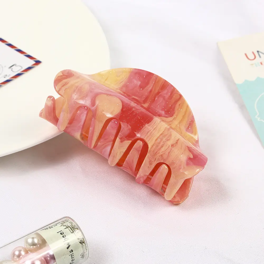 Acrylic Marble Shark Hair Clips Multi Color Wholesale - Image 14