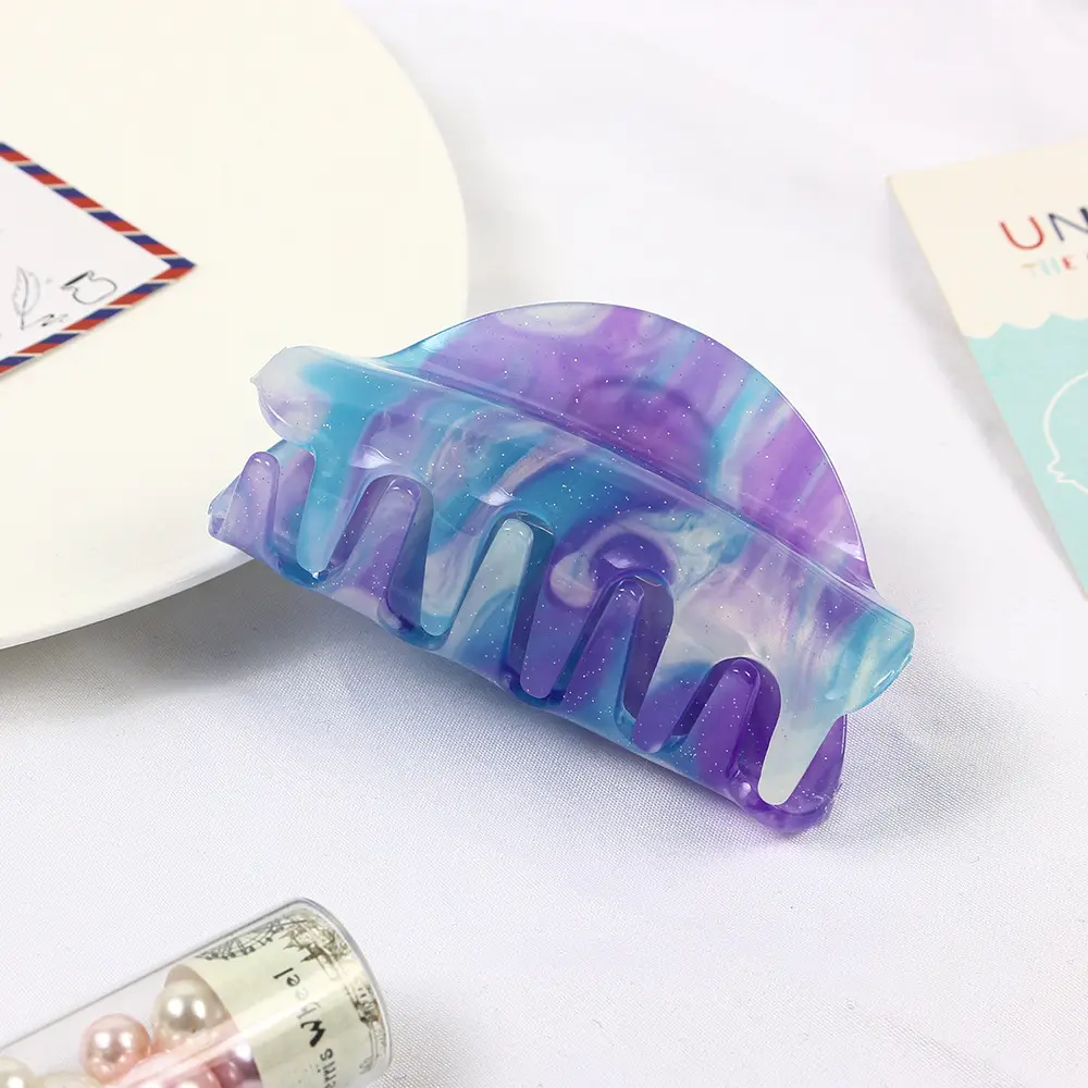 Acrylic Marble Shark Hair Clips Multi Color Wholesale - Image 15