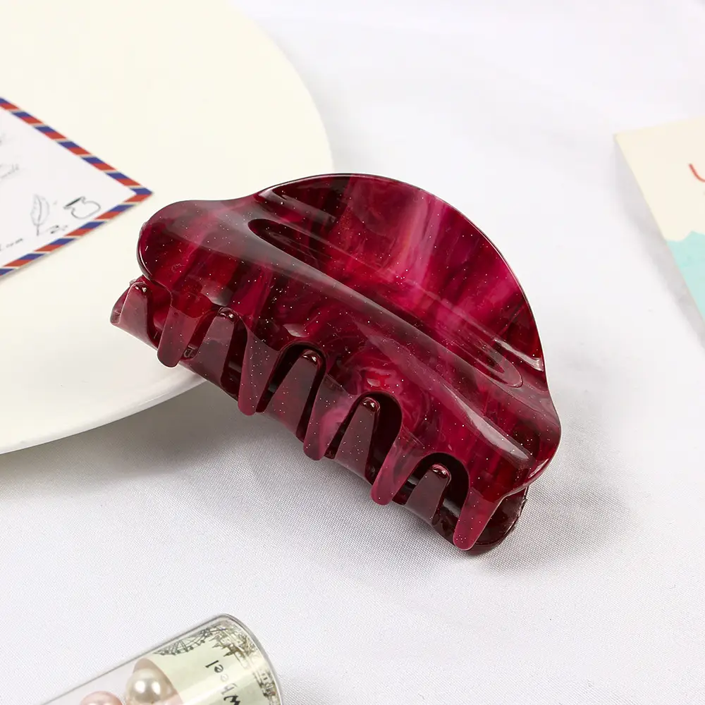 Acrylic Marble Shark Hair Clips Multi Color Wholesale - Image 17