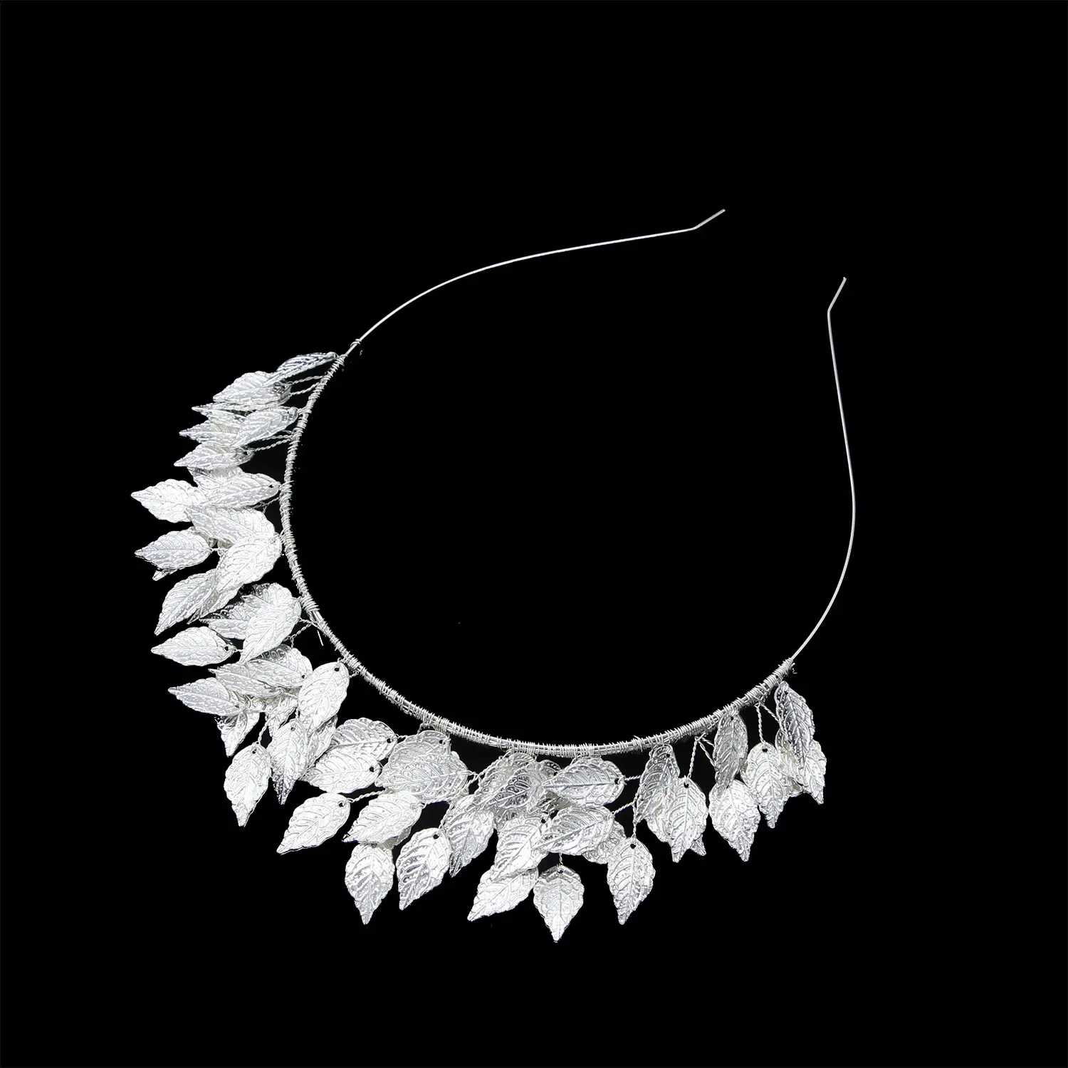 Golden Pearl Leaf Hairband for Women - Image 9