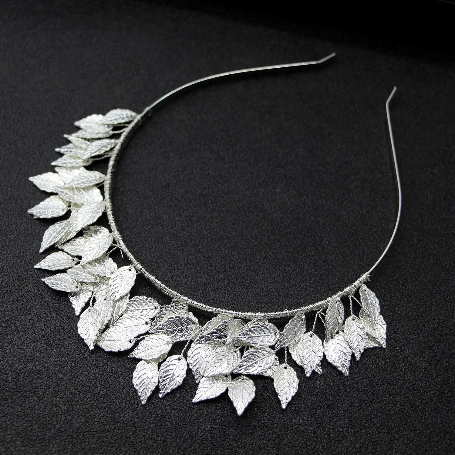 Golden Pearl Leaf Hairband for Women - Image 10