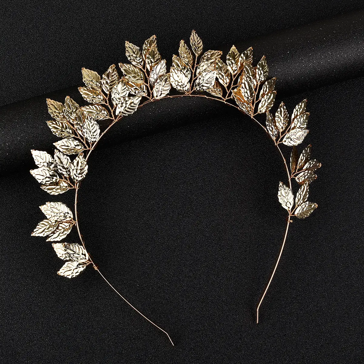Golden Pearl Leaf Hairband for Women - Image 5