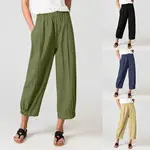 Dark Blue Brushed Suspender Casual Pants for Women — feature 16