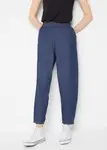 Dark Blue Brushed Suspender Casual Pants for Women — feature 8
