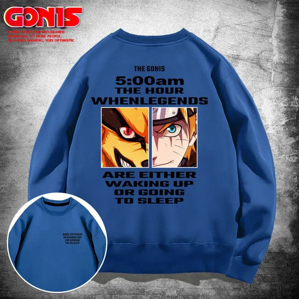 Naruto Anime Crewneck Sweatshirt Black Spring Autumn - Image 14