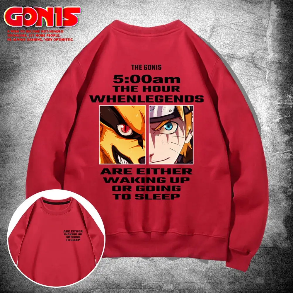 Naruto Anime Crewneck Sweatshirt Black Spring Autumn - Image 4