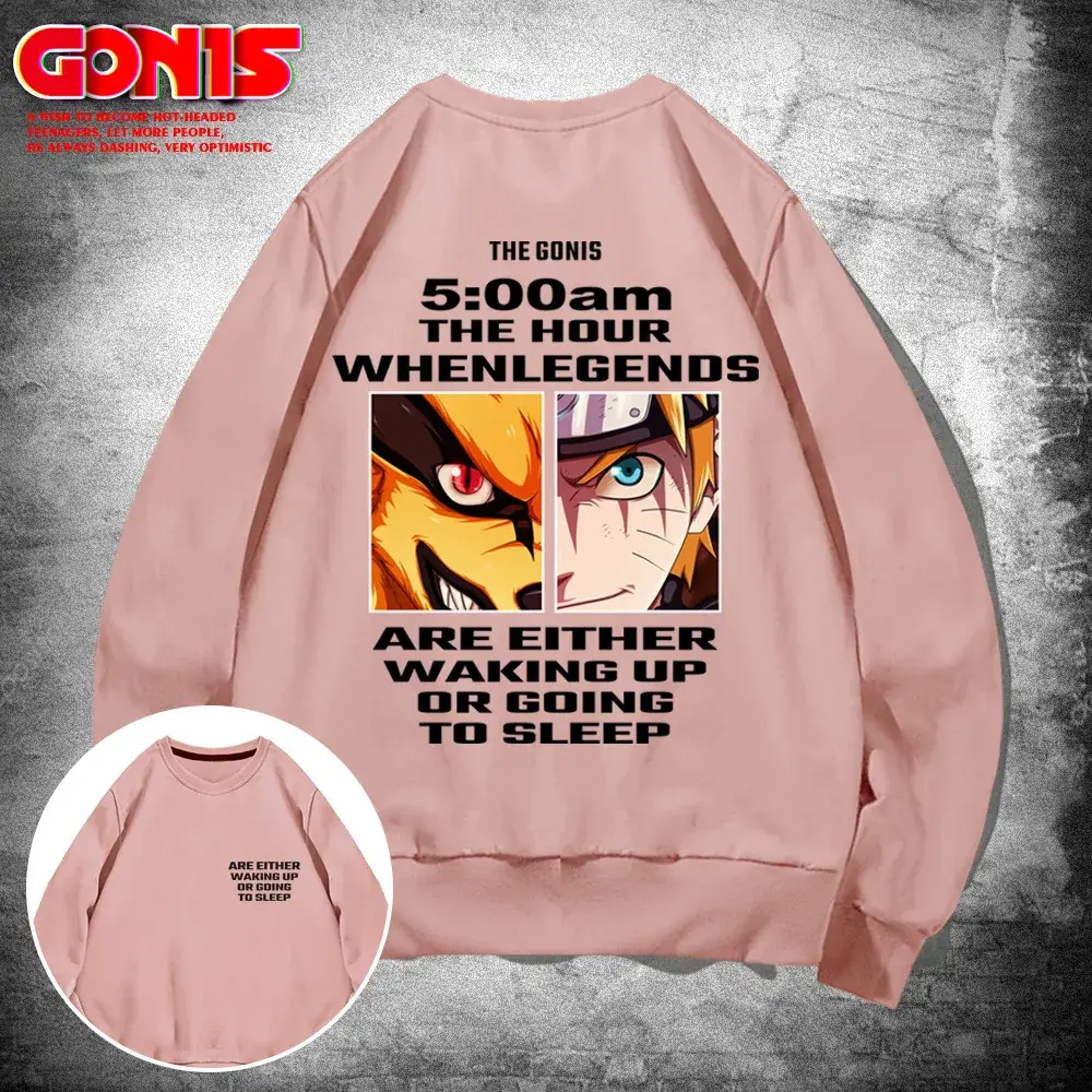 Naruto Anime Crewneck Sweatshirt Black Spring Autumn - Image 7