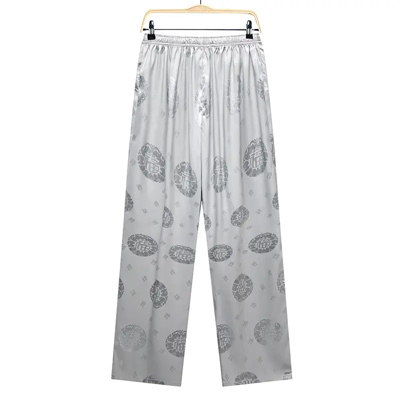 Red Printed Capri Pants for Men Summer Wear - Image 3