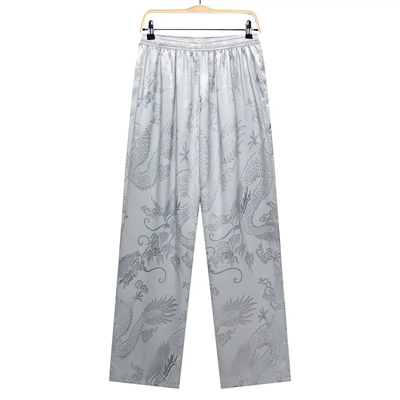Red Printed Capri Pants for Men Summer Wear - Image 4