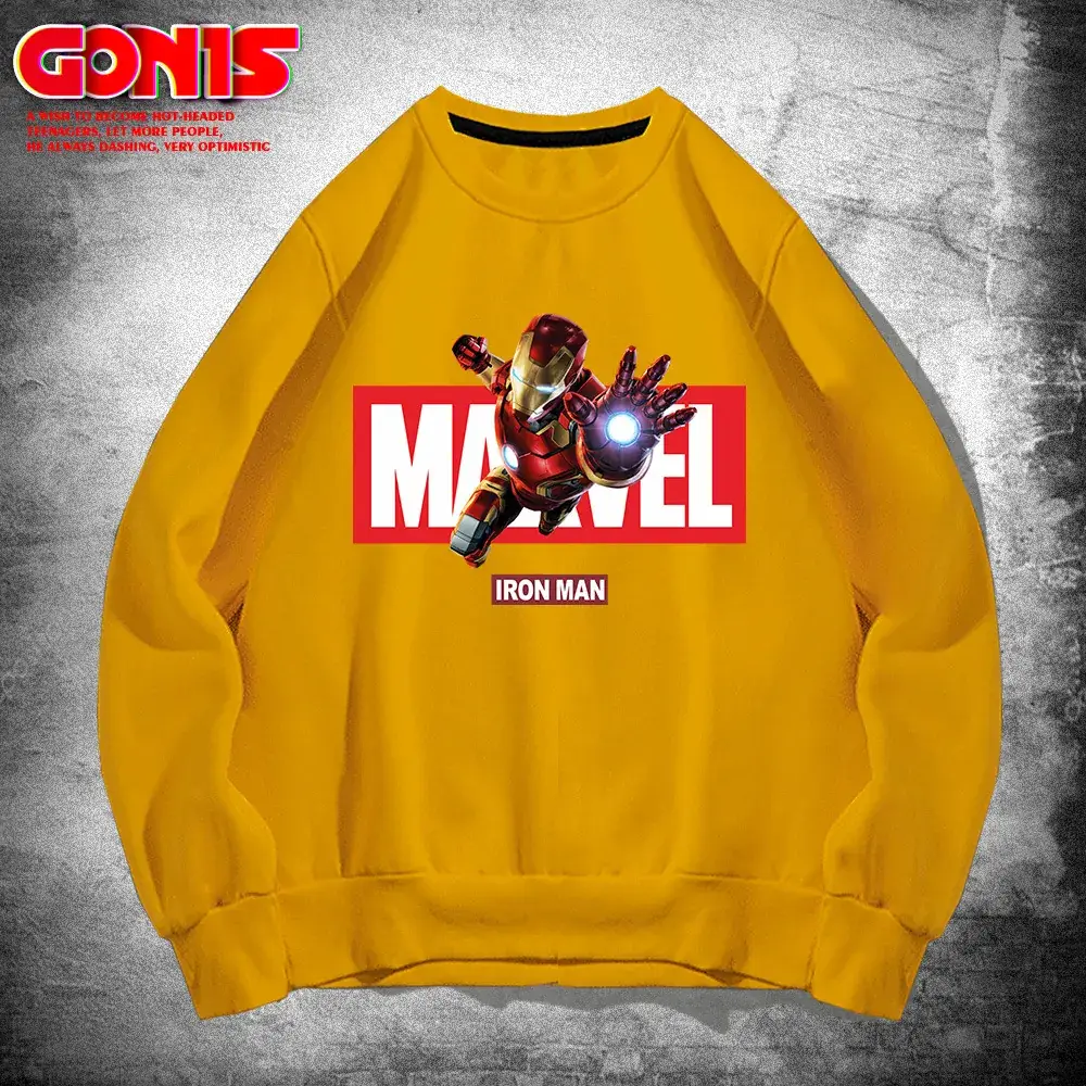 Men Marvel Iron Man Crewneck Sweatshirt White - Image 3