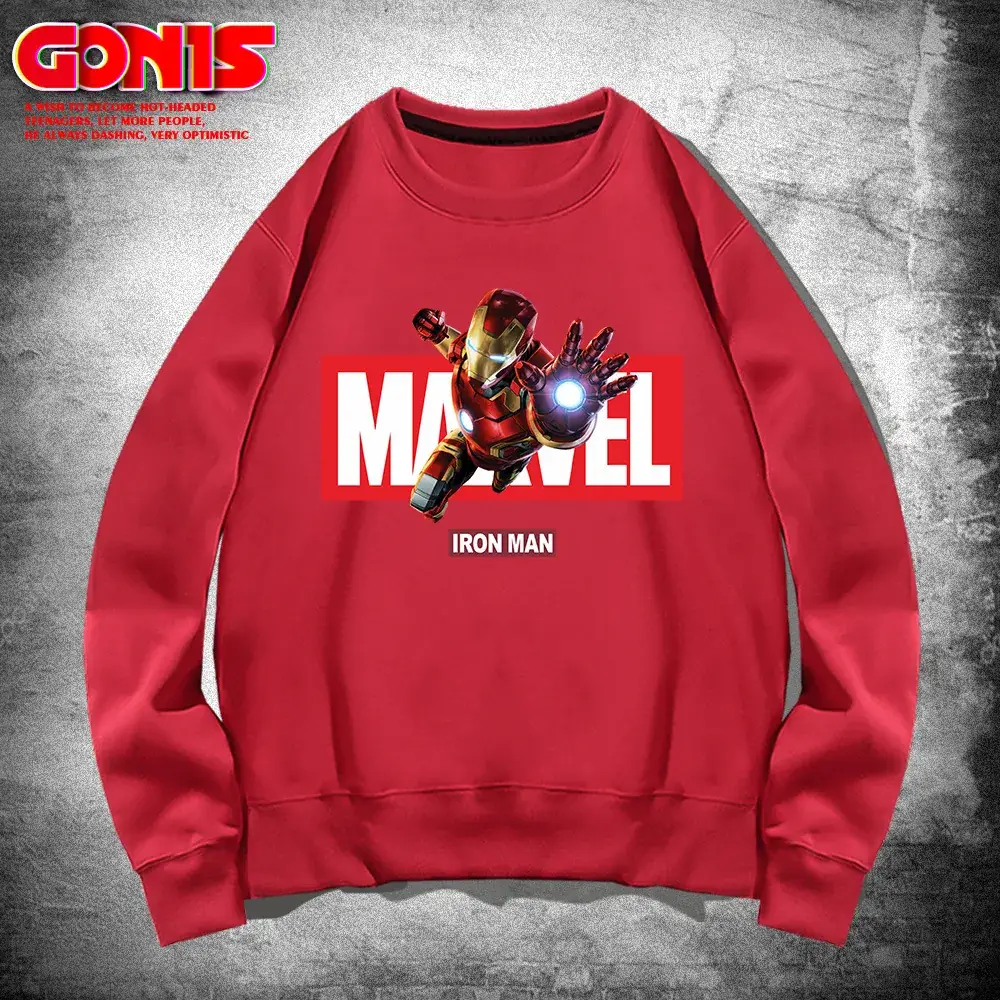 Men Marvel Iron Man Crewneck Sweatshirt White - Image 4