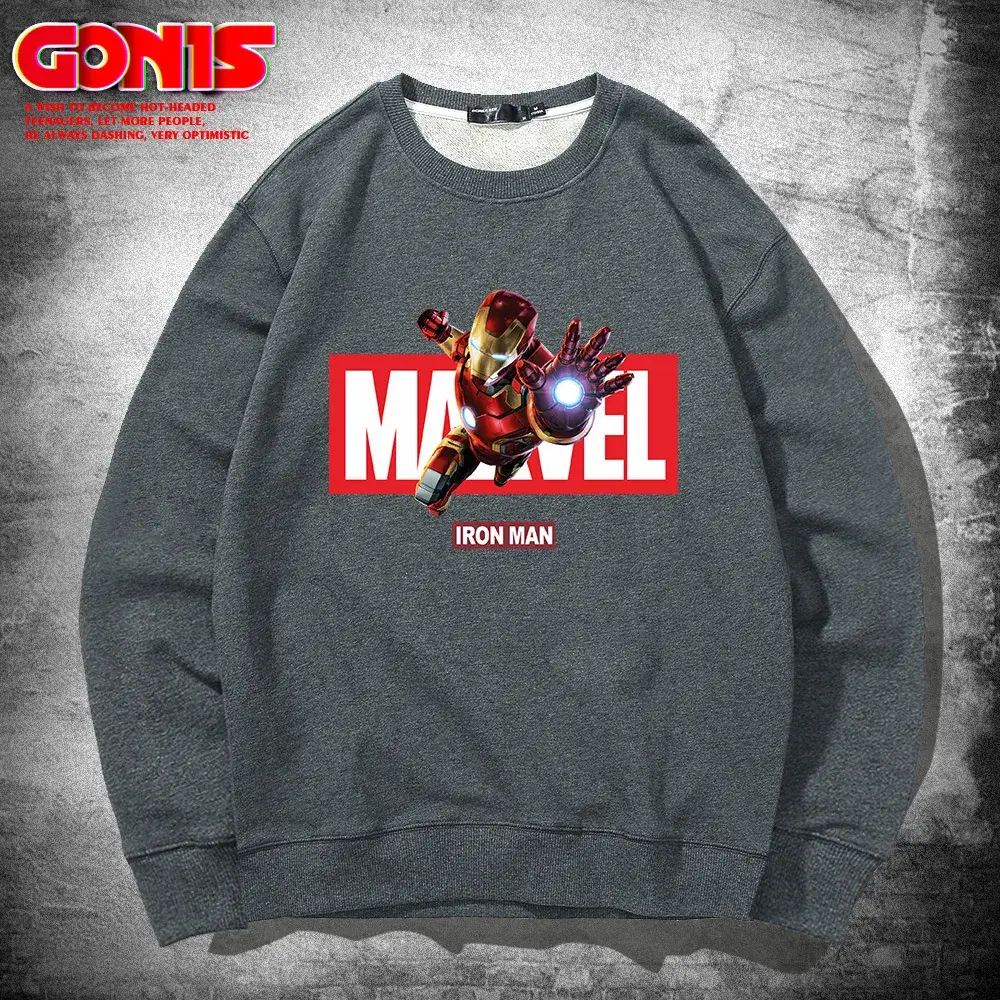 Men Marvel Iron Man Crewneck Sweatshirt White - Image 8