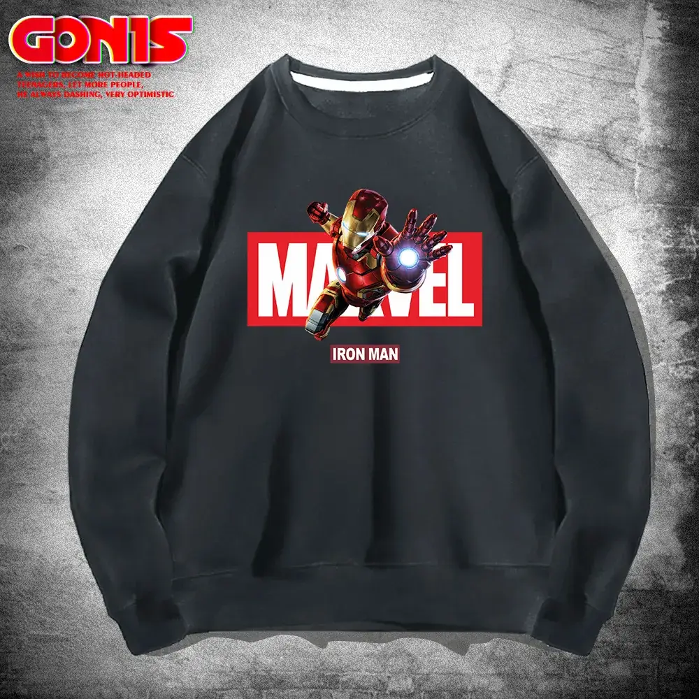 Men Marvel Iron Man Crewneck Sweatshirt White - Image 9