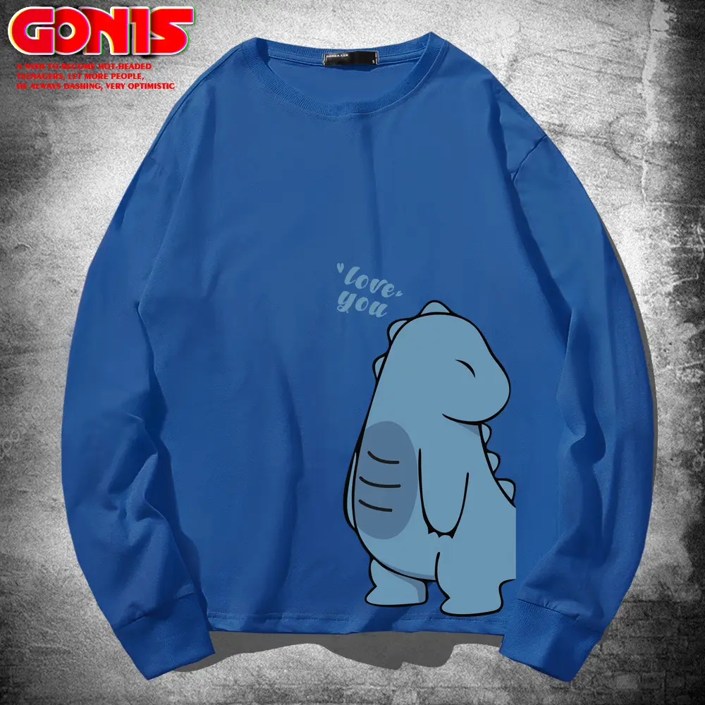Hippo Dinosaur Long Sleeve Yellow T-Shirt - Image 22