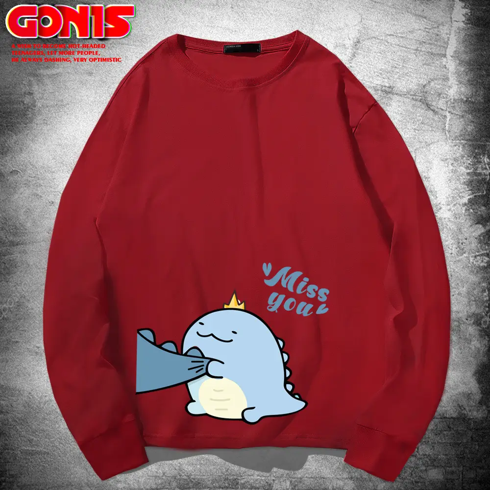 Hippo Dinosaur Long Sleeve Yellow T-Shirt - Image 13