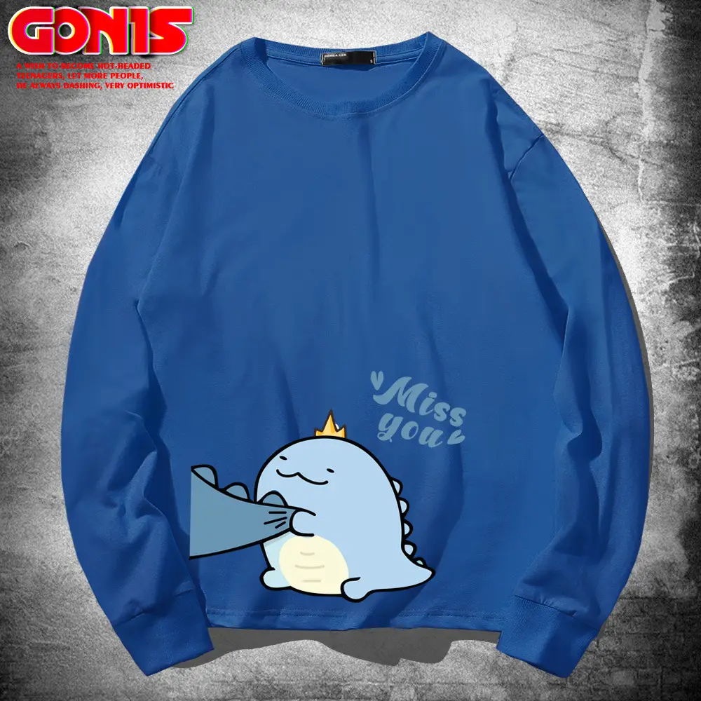 Hippo Dinosaur Long Sleeve Yellow T-Shirt - Image 14