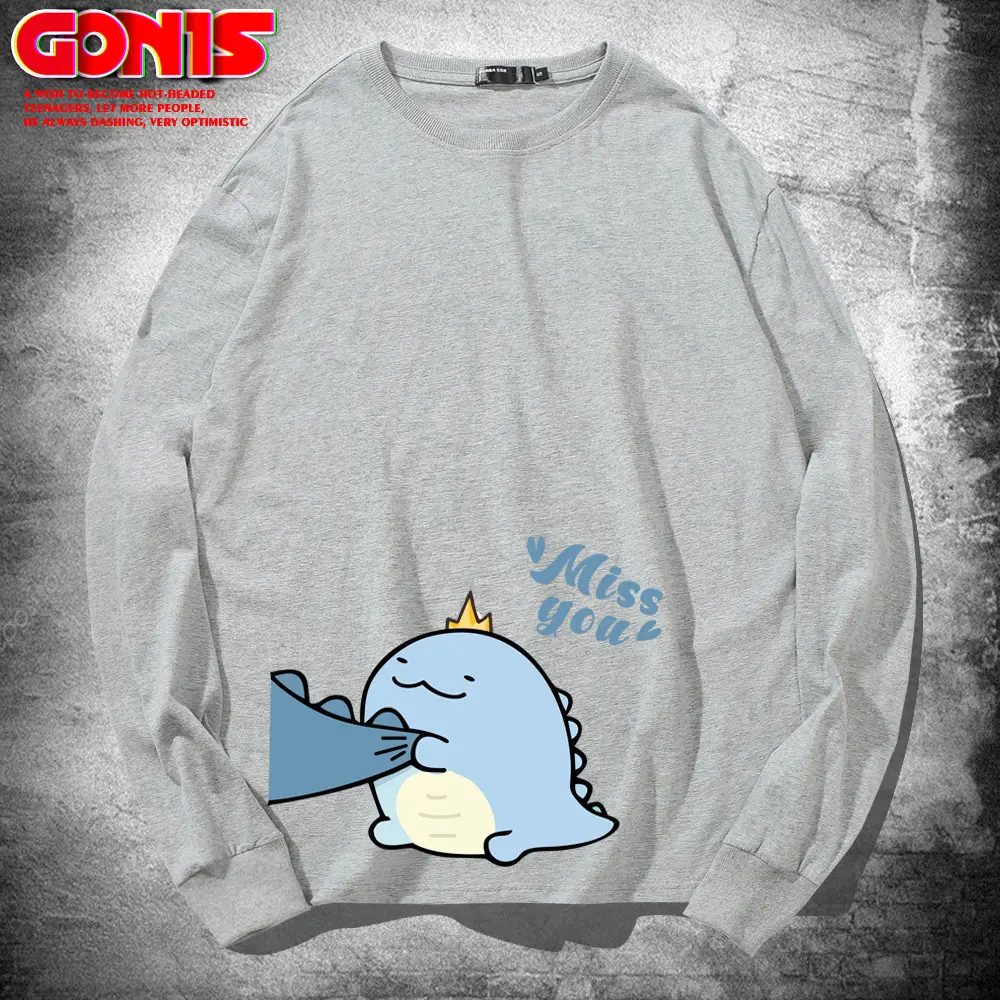 Hippo Dinosaur Long Sleeve Yellow T-Shirt - Image 16
