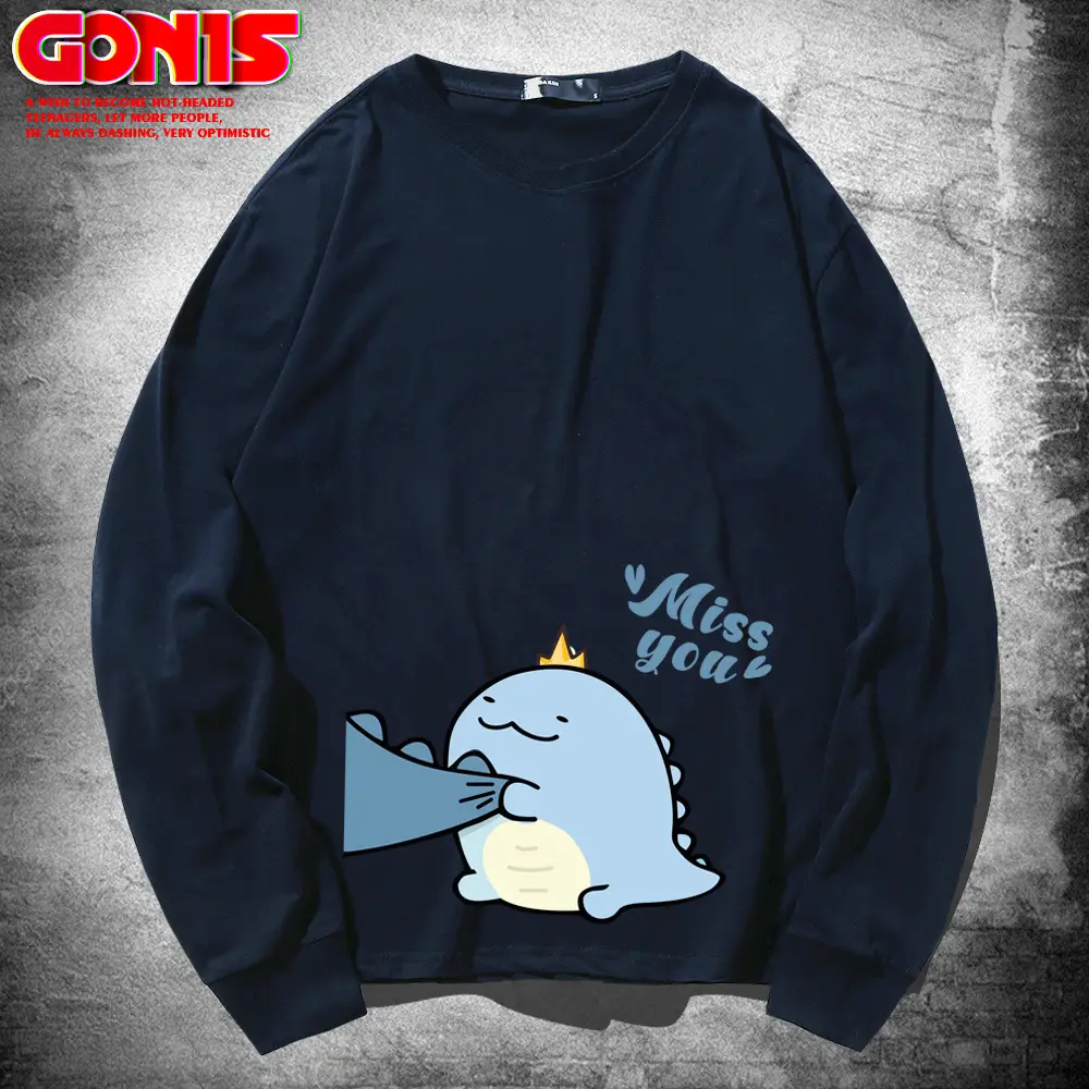 Hippo Dinosaur Long Sleeve Yellow T-Shirt - Image 18