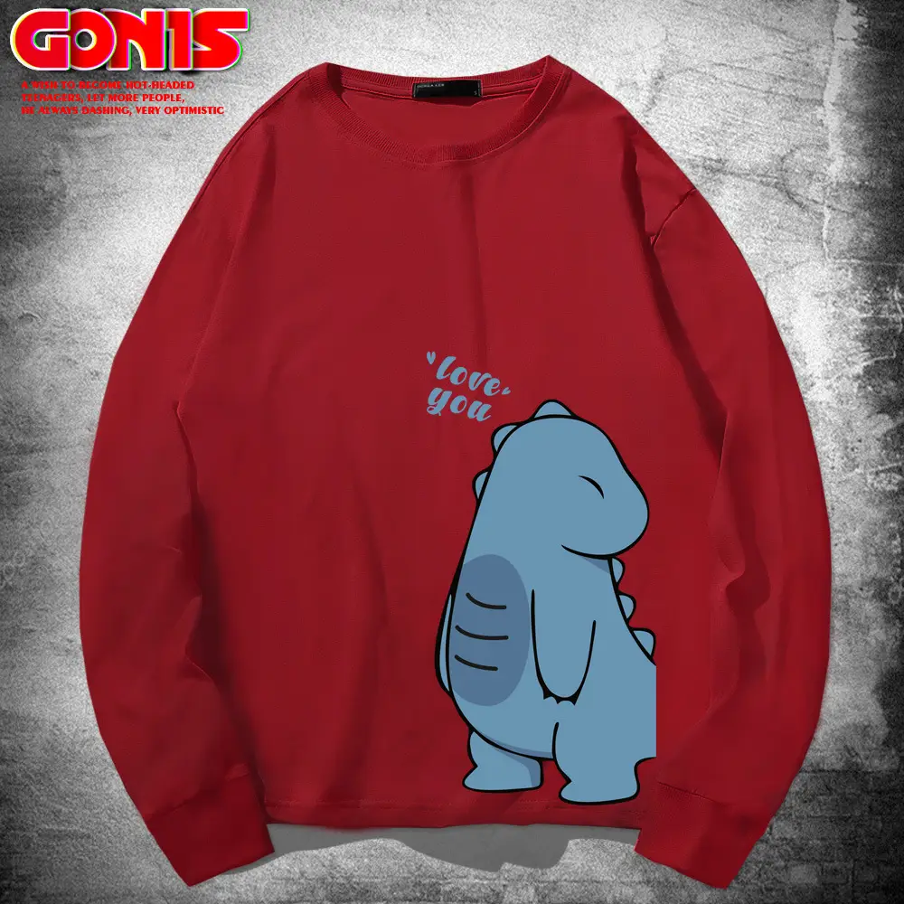 Hippo Dinosaur Long Sleeve Yellow T-Shirt - Image 4