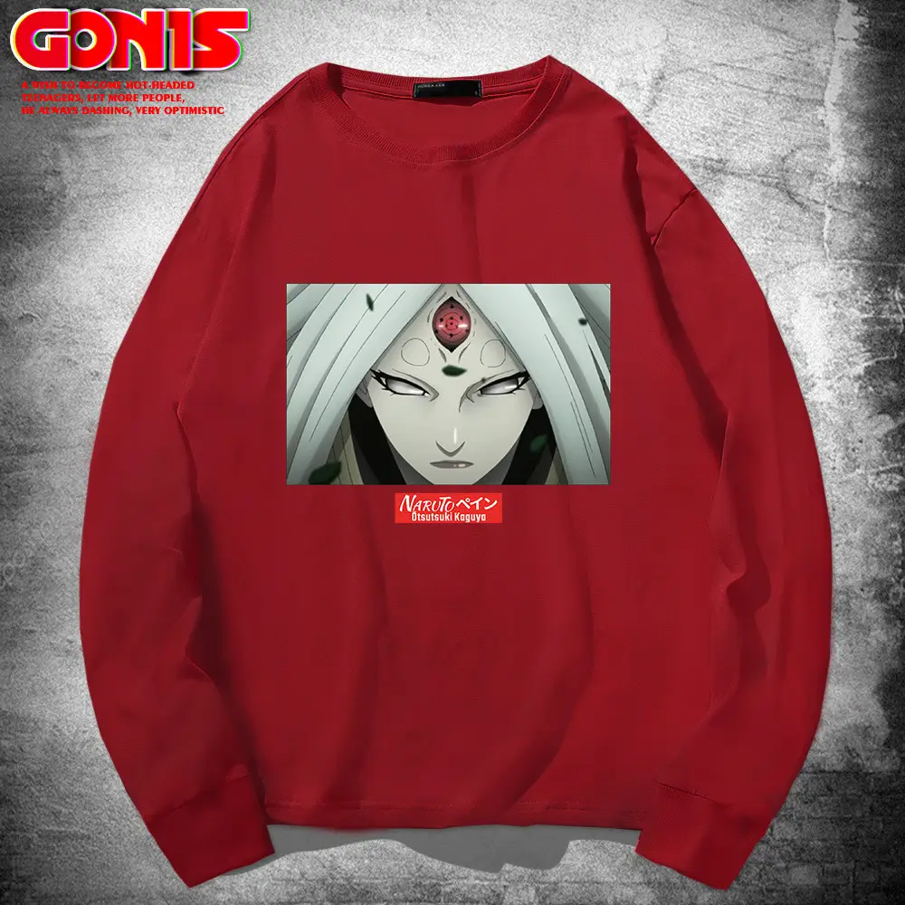 Naruto Graphic Long Sleeve T-Shirt Black - Image 4