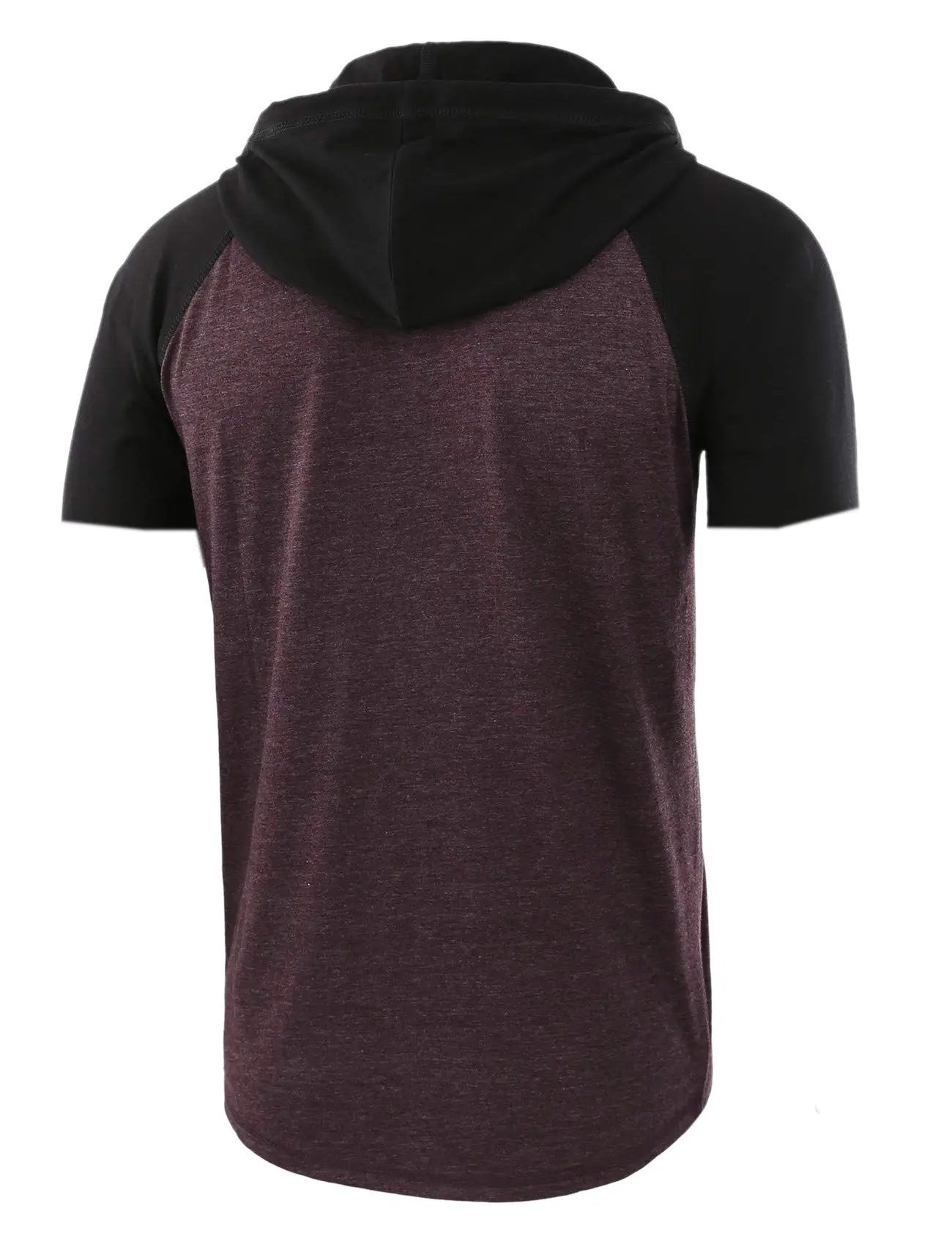Men Grey Hooded T-Shirt Short Sleeve Cotton — feature 4
