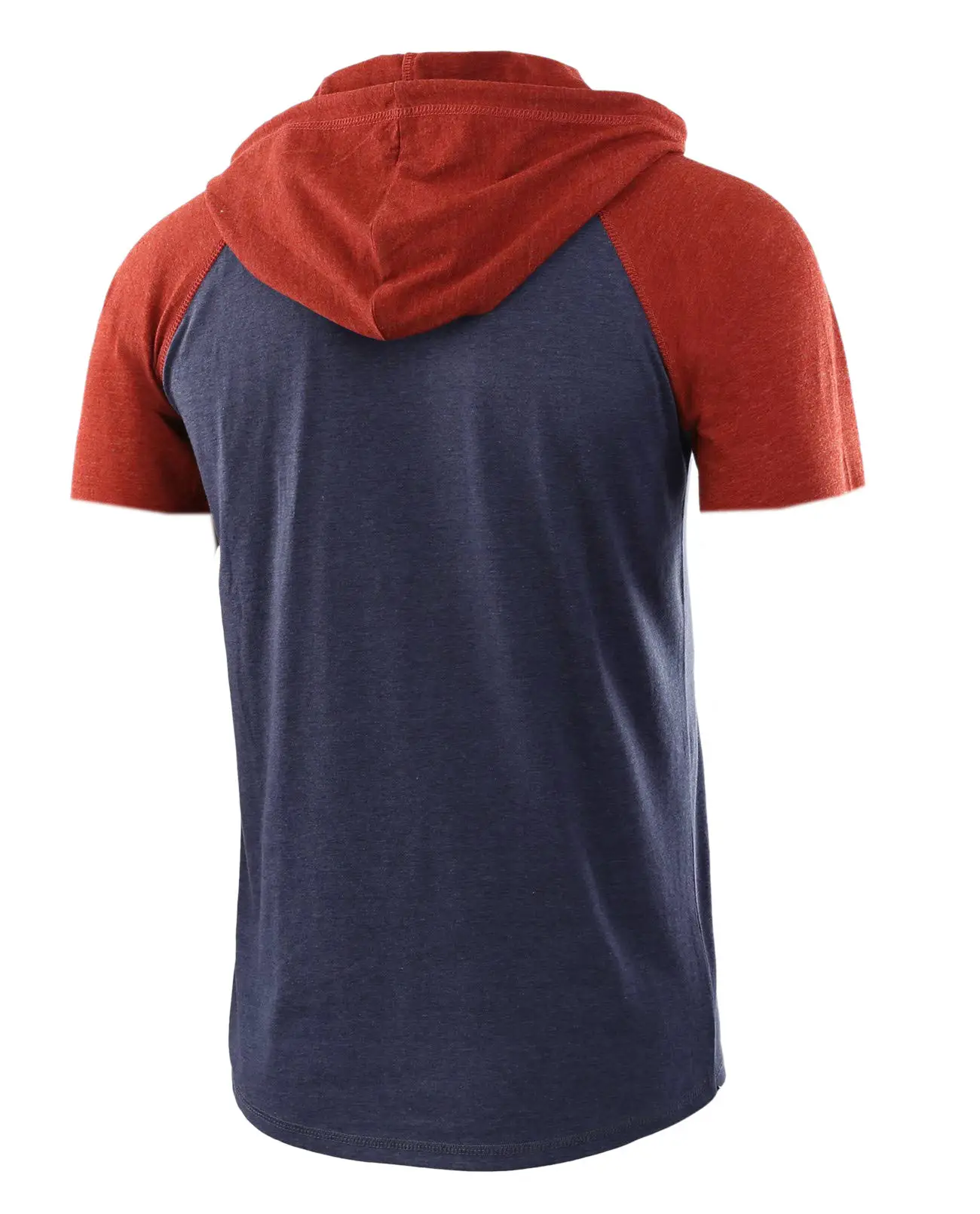 Men Grey Hooded T-Shirt Short Sleeve Cotton — feature 6