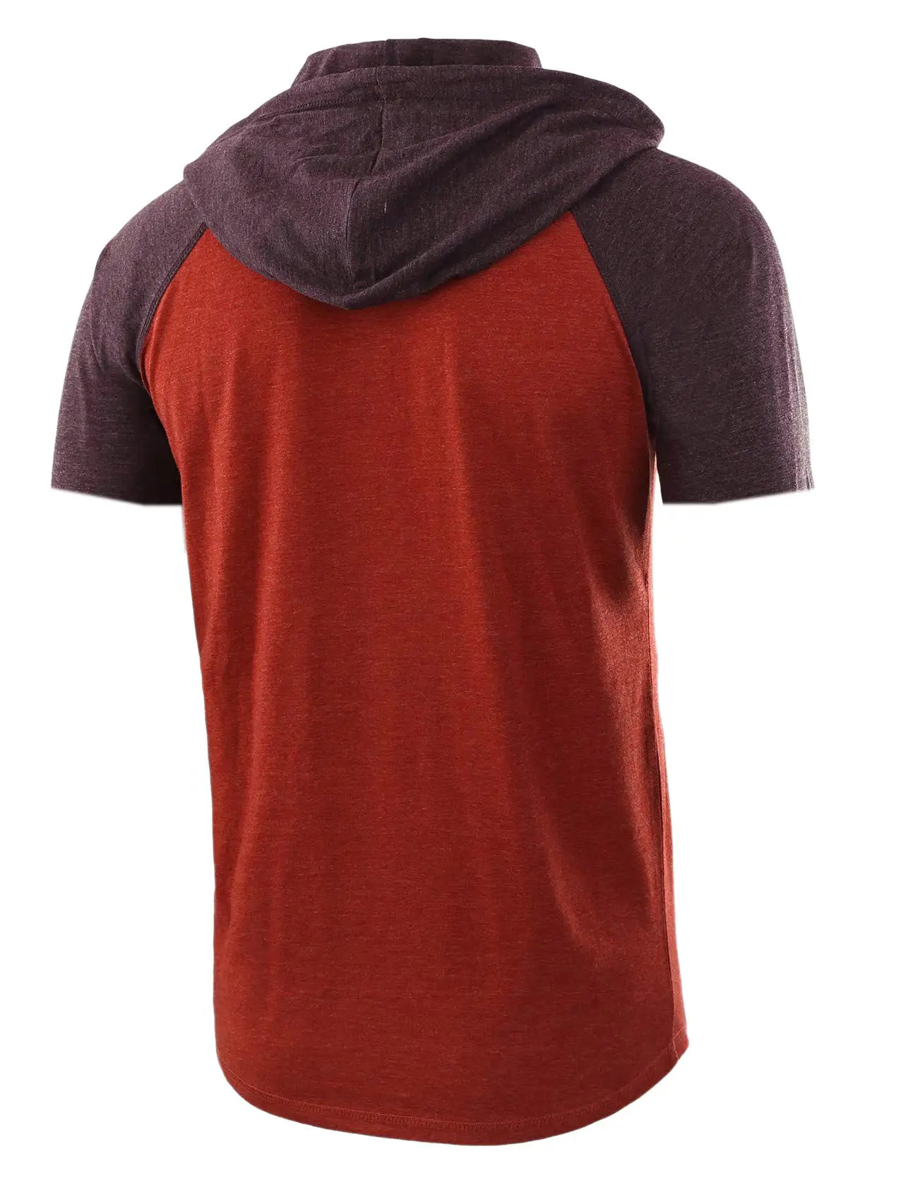 Men Grey Hooded T-Shirt Short Sleeve Cotton — feature 8