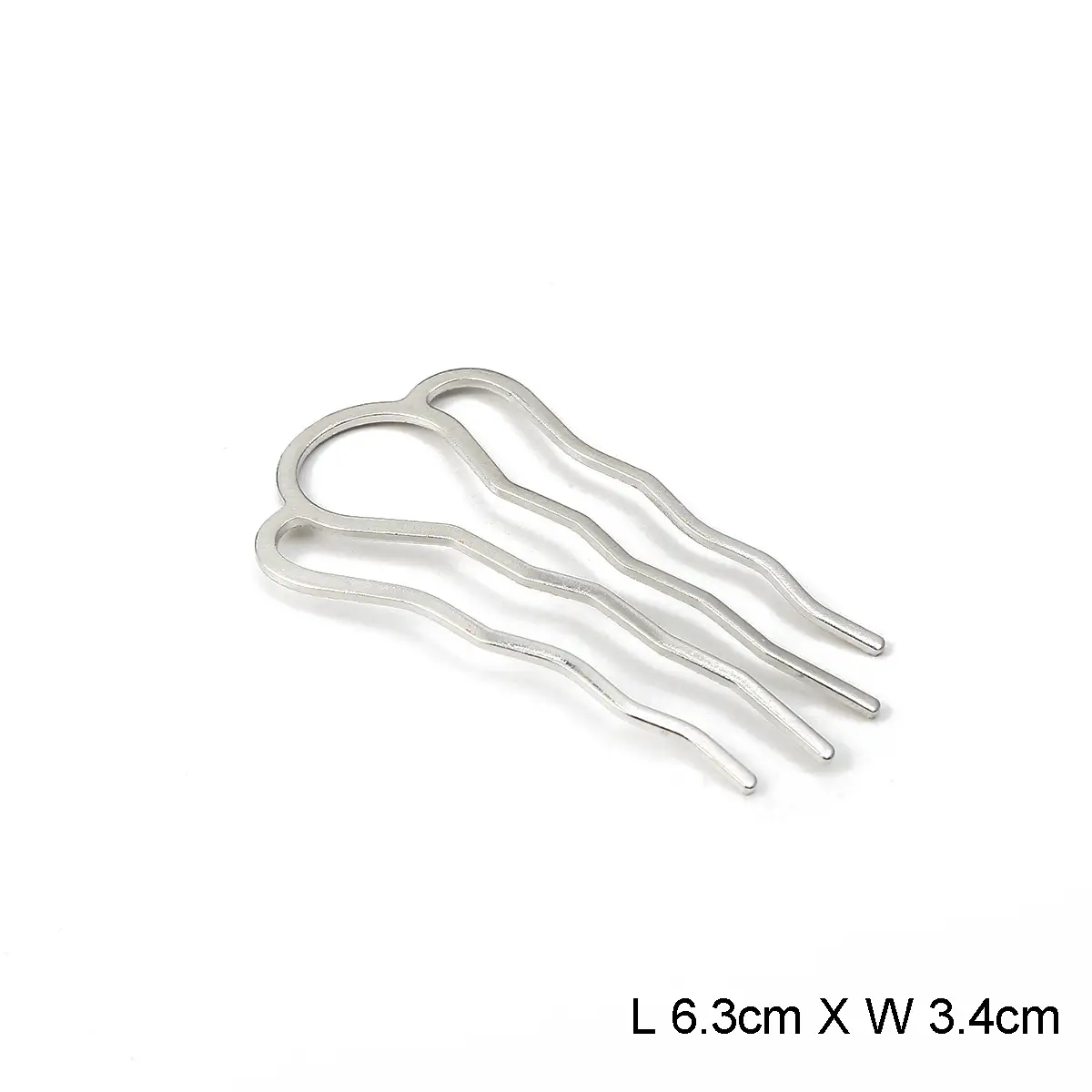 Carb Hairpin DIY Homemade Four Teeth Bridal Wedding Jewelry Vintage - Image 4