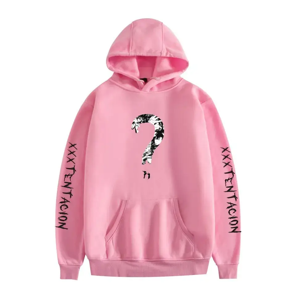 XXX Men's Black Hooded Sweatshirt with Graphic Print