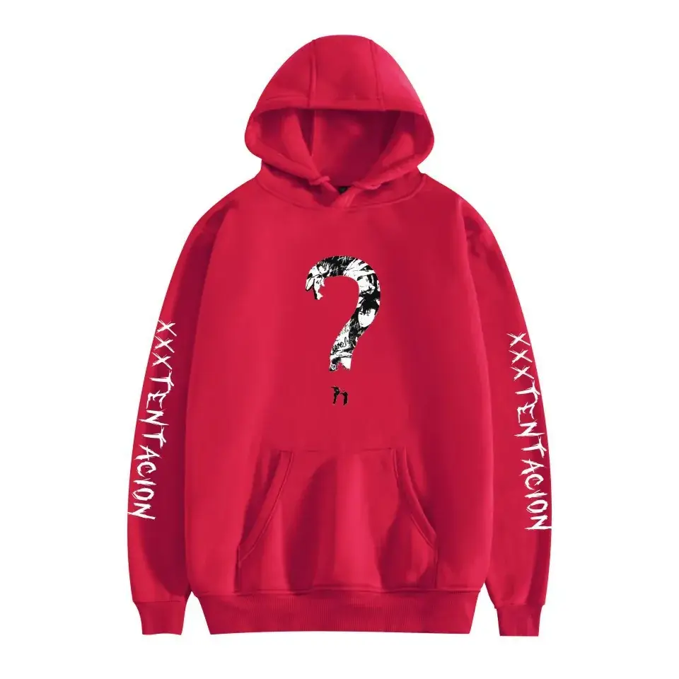 XXX Men's Black Hooded Sweatshirt with Graphic Print