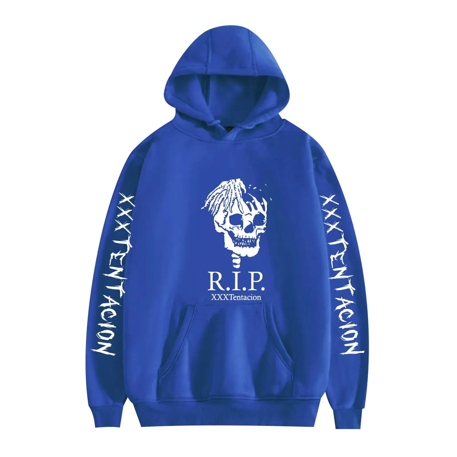 XXX Men's Black Hooded Sweatshirt with Graphic Print