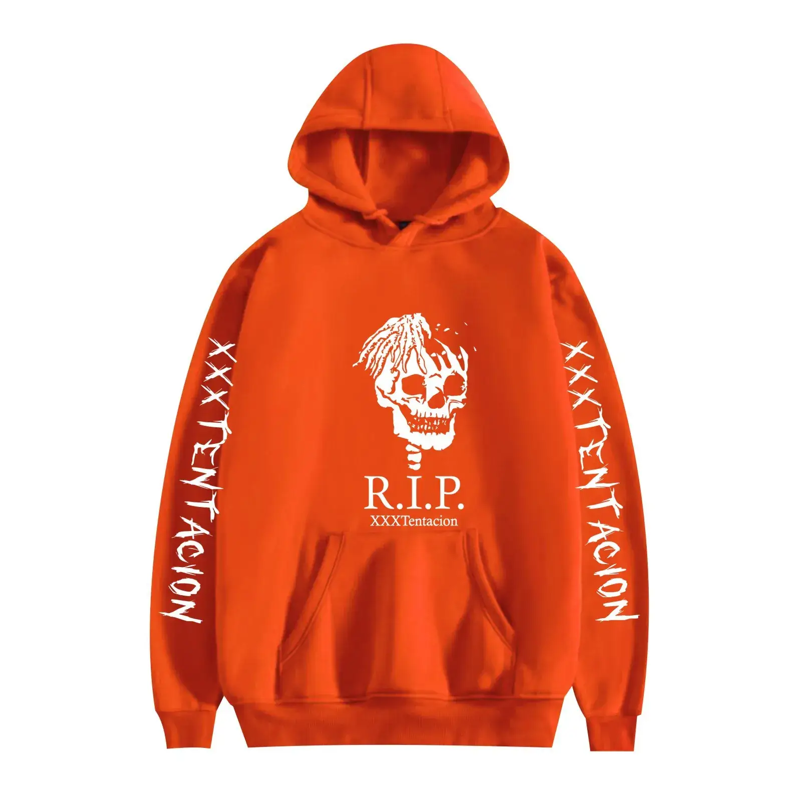 XXX Men's Black Hooded Sweatshirt with Graphic Print